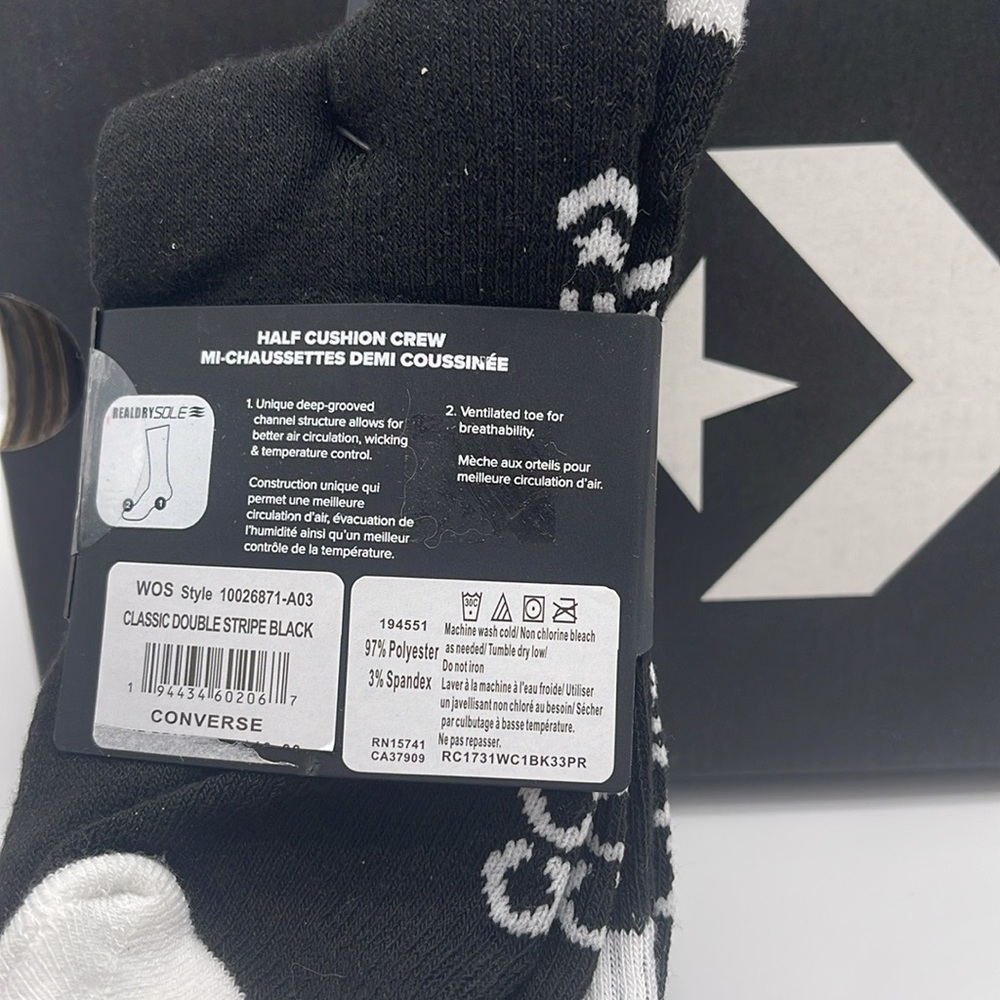 CONVERSE WMNS 3 pairs set HALF CUSHION CREW SOCKS 
NWT sizes: W4-10 - Picture 7 of 16